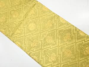 アンティーク　松皮菱に菊・桐模様織り出し袋帯（材料）